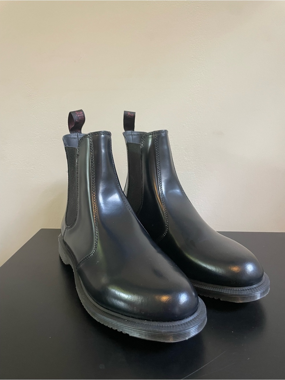 Dr. Martens Black Smooth Leather Chelsea Ankle Boots